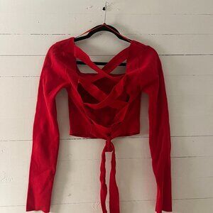 Le Lis red top with open back